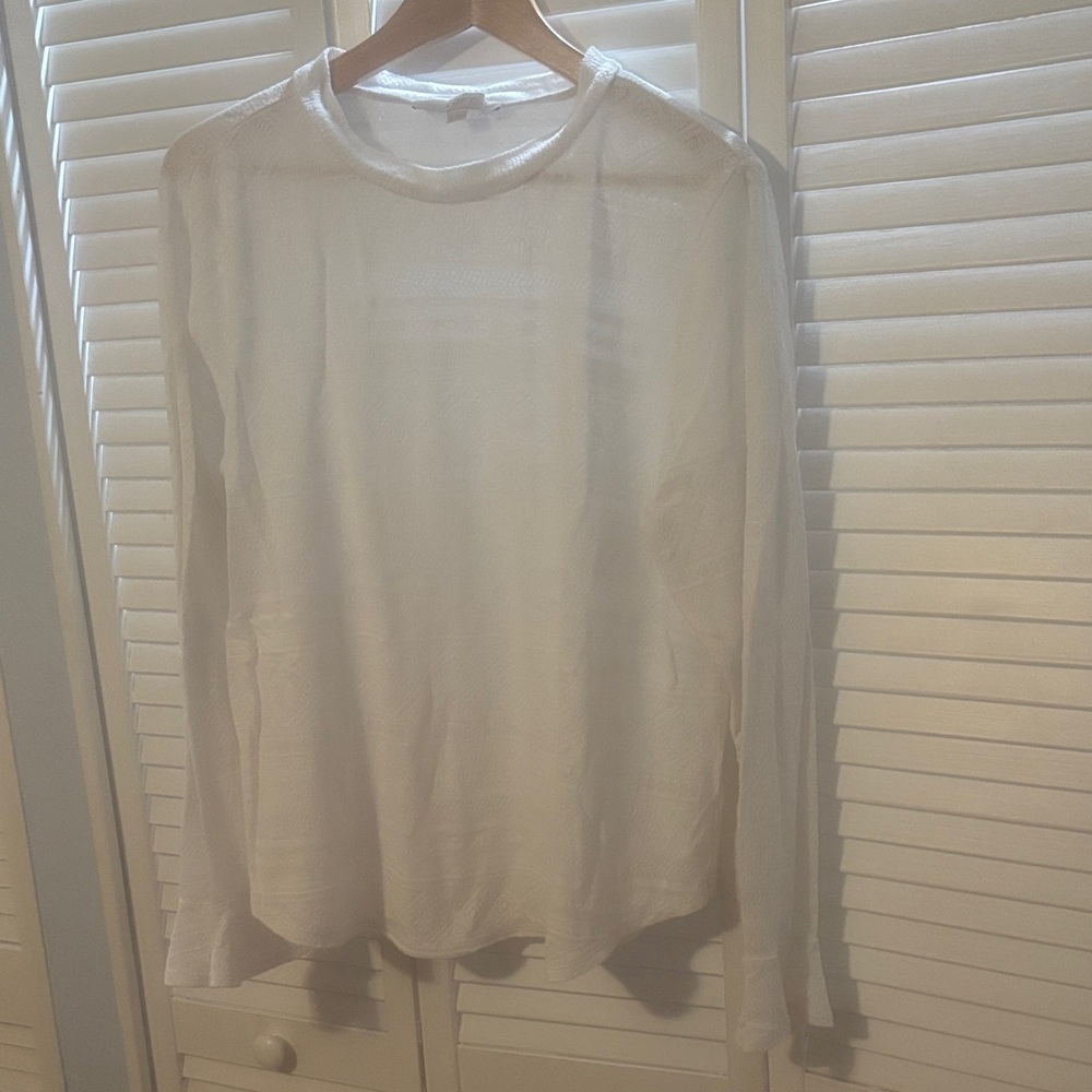 LOFT Soft White Knit Top